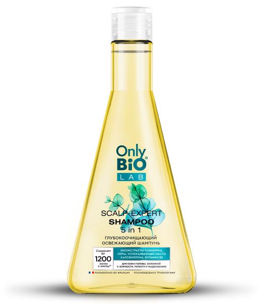Изображение товара Шампунь освежающий Scalp-expert 5 в 1 Глубокоочищающий Only Bio Lab 350мл Шампунь освежающий Scalp-expert 5 в 1 Глубокоочищающий Only Bio Lab 350мл фотография